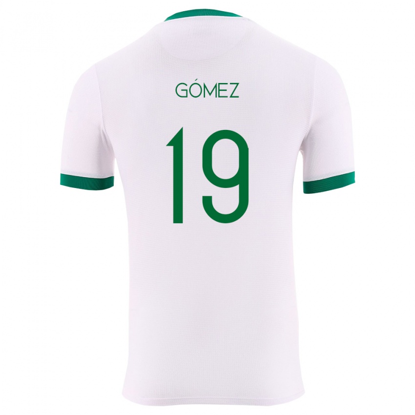 גברים בוליביה ריצ'ט גומס מירנדה #19 לבן ירוק אדום הרחק ג'רזי 26-28 חולצה קצרה