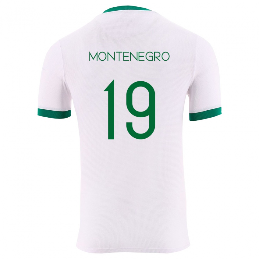 גברים בוליביה Leonardo Montenegro #19 לבן ירוק אדום הרחק ג'רזי 26-28 חולצה קצרה