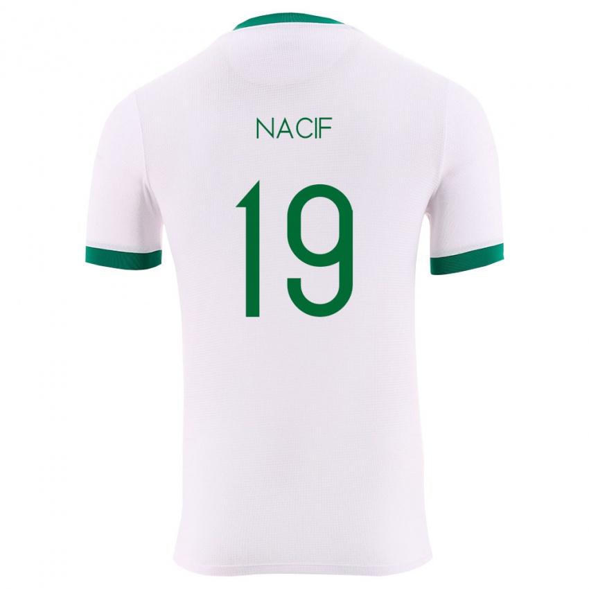 גברים בוליביה Nabil Nacif #19 לבן ירוק אדום הרחק ג'רזי 26-28 חולצה קצרה
