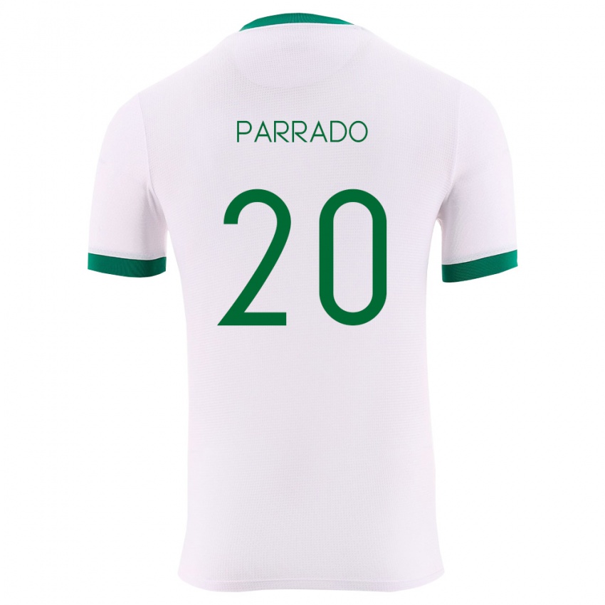 גברים בוליביה דייגו פראדו #20 לבן ירוק אדום הרחק ג'רזי 26-28 חולצה קצרה