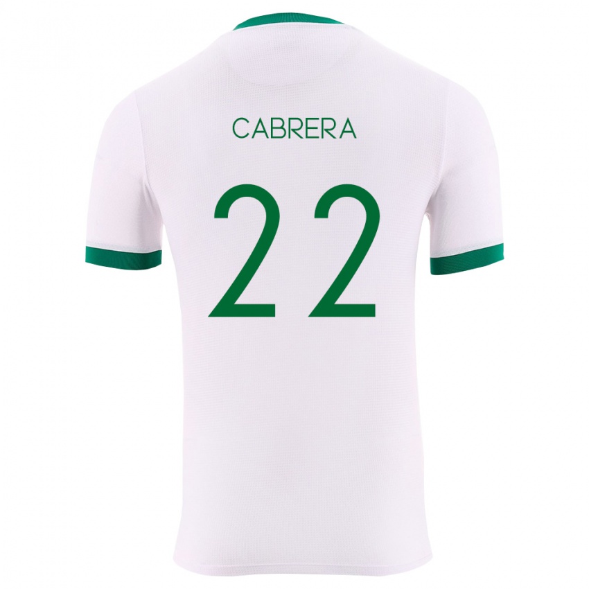 גברים בוליביה דייגו קבררה #22 לבן ירוק אדום הרחק ג'רזי 26-28 חולצה קצרה