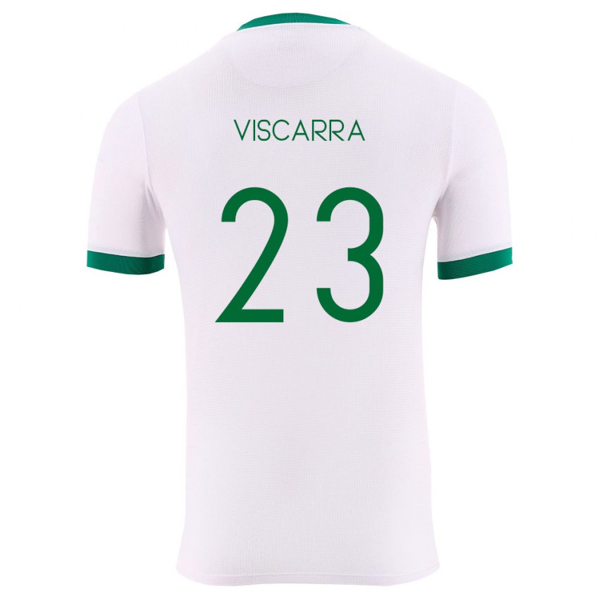 גברים בוליביה גיירמו ויסקארה #23 לבן ירוק אדום הרחק ג'רזי 26-28 חולצה קצרה