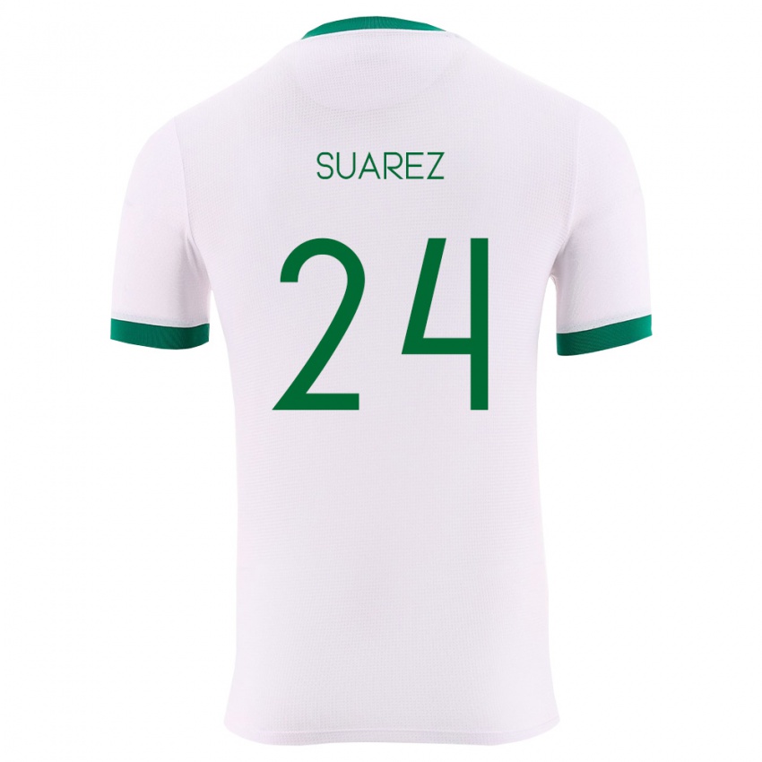 גברים בוליביה מרסלו סבסטיאן סוארס חוסטיניאנו #24 לבן ירוק אדום הרחק ג'רזי 26-28 חולצה קצרה