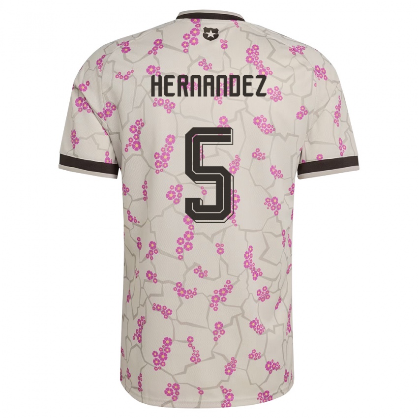 גברים צ'ילה Monserrat Hernández #5 לבן סגול הרחק ג'רזי 26-28 חולצה קצרה
