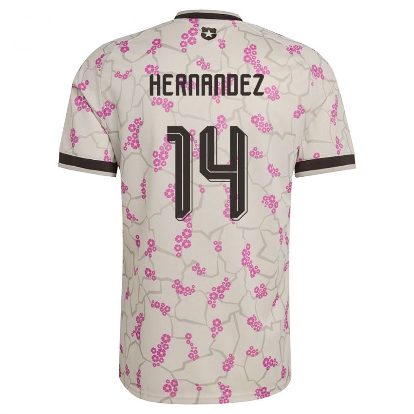 גברים צ'ילה Leandro Hernández #14 לבן סגול הרחק ג'רזי 26-28 חולצה קצרה
