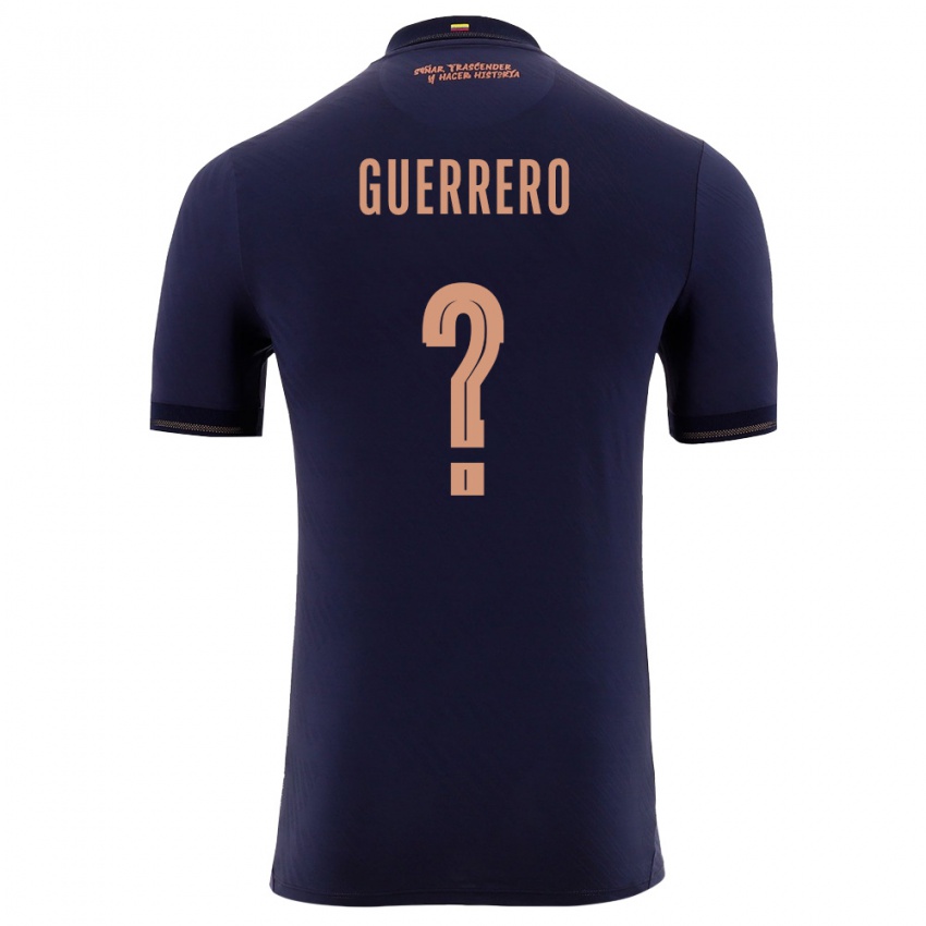גברים אקוודור Johan Guerrero #0 כהה זהב הרחק ג'רזי 26-28 חולצה קצרה