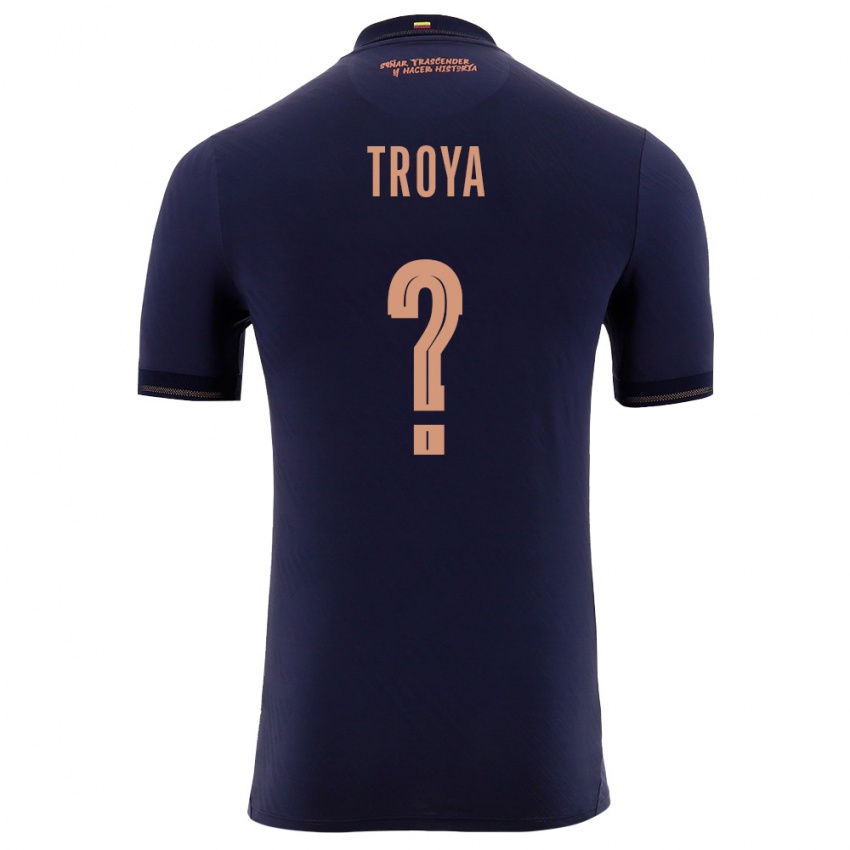 גברים אקוודור Rooney Troya #0 כהה זהב הרחק ג'רזי 26-28 חולצה קצרה