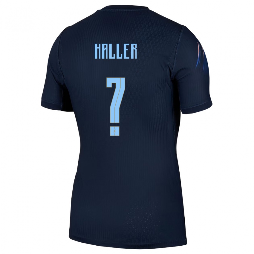 גברים אורוגוואי Emiliano Haller #0 שחור כחול הרחק ג'רזי 26-28 חולצה קצרה