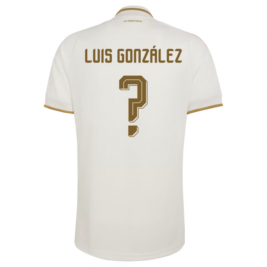 גברים ונצואלה Luis González #0 שמנת צהוב הרחק ג'רזי 26-28 חולצה קצרה