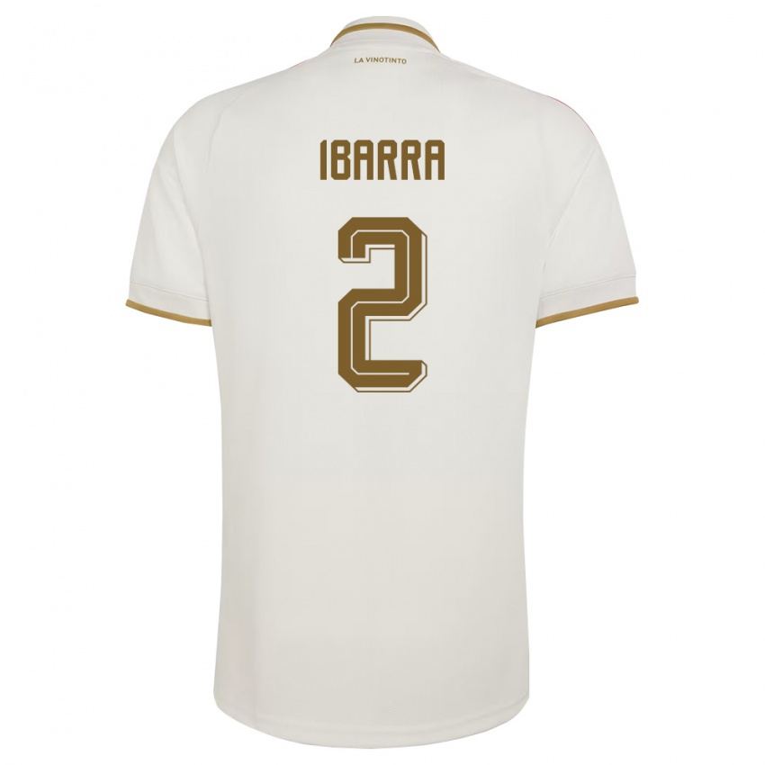 גברים ונצואלה Pablo Ibarra #2 שמנת צהוב הרחק ג'רזי 26-28 חולצה קצרה