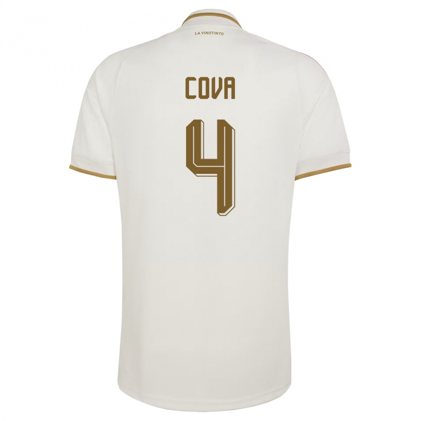 גברים ונצואלה Adrián Cova #4 שמנת צהוב הרחק ג'רזי 26-28 חולצה קצרה
