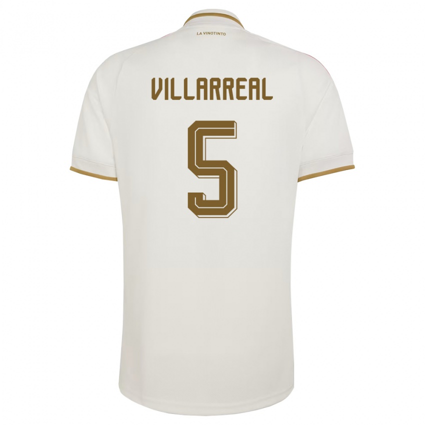 גברים ונצואלה Marco Villarreal #5 שמנת צהוב הרחק ג'רזי 26-28 חולצה קצרה