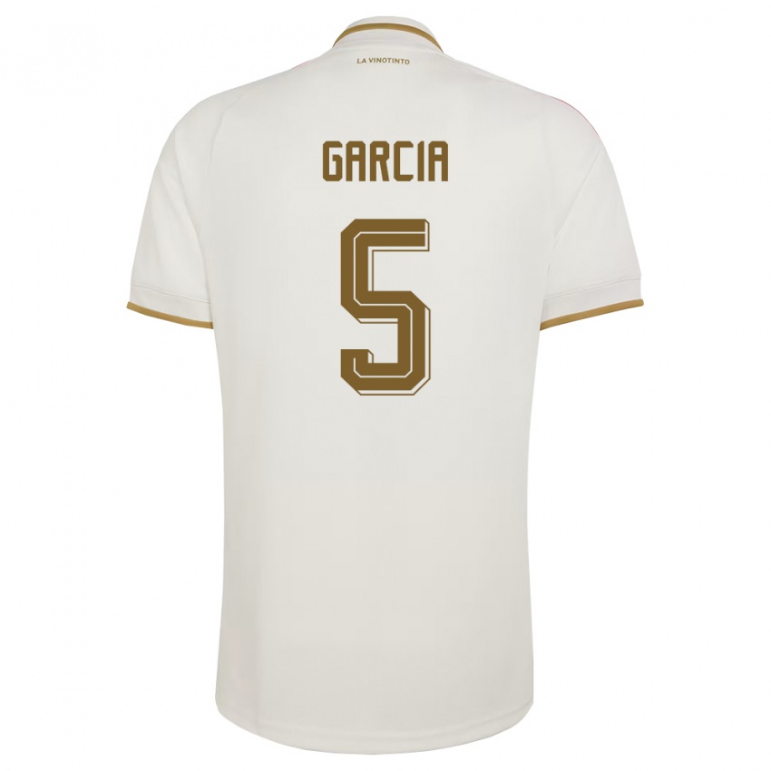 גברים ונצואלה Piero Garcia #5 שמנת צהוב הרחק ג'רזי 26-28 חולצה קצרה