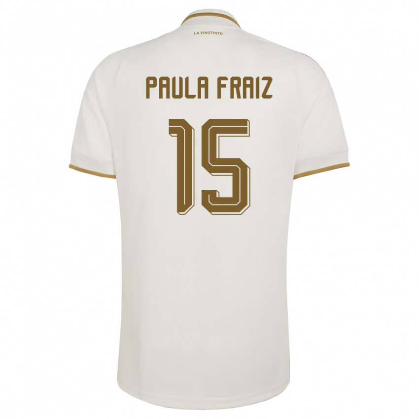 גברים ונצואלה Ana Paula Fraiz #15 שמנת צהוב הרחק ג'רזי 26-28 חולצה קצרה