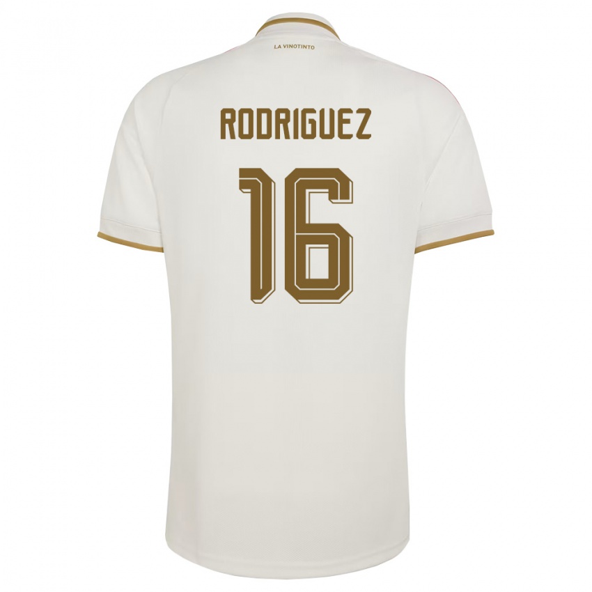 גברים ונצואלה Arianna Rodríguez #16 שמנת צהוב הרחק ג'רזי 26-28 חולצה קצרה