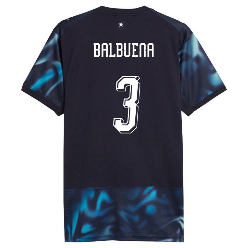 גברים פרגוואי Axel Balbuena #3 כהה כחול שמיים הרחק ג'רזי 26-28 חולצה קצרה