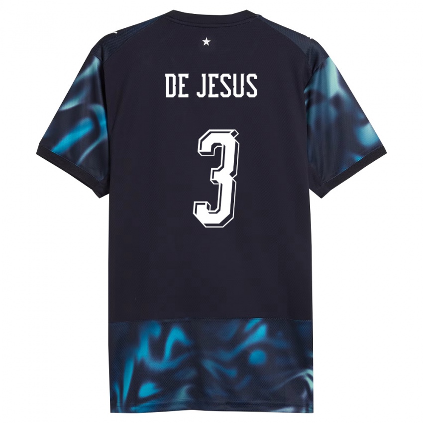 גברים פרגוואי Ronaldo De Jesús #3 כהה כחול שמיים הרחק ג'רזי 26-28 חולצה קצרה