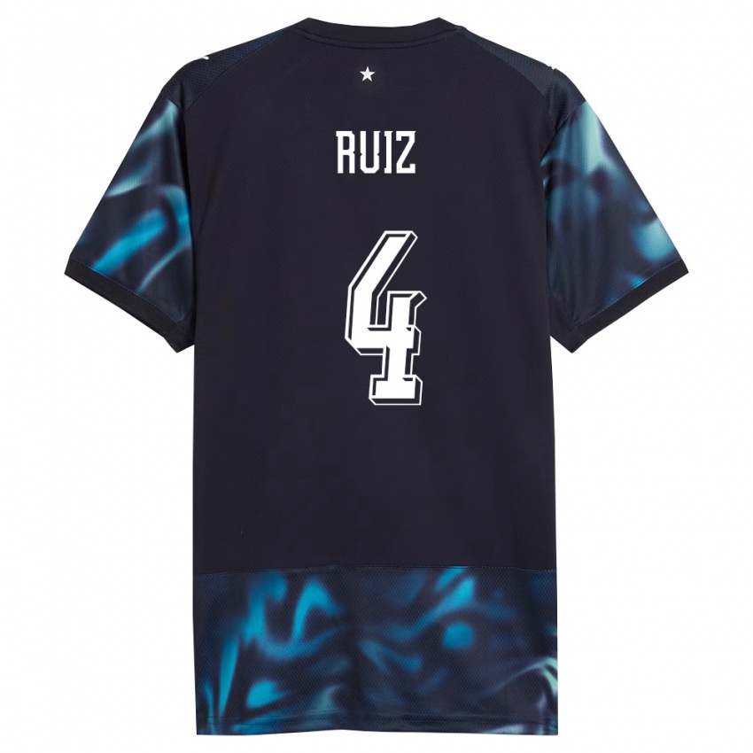 גברים פרגוואי Diego Ruiz #4 כהה כחול שמיים הרחק ג'רזי 26-28 חולצה קצרה