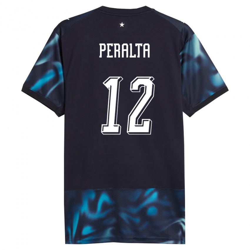 גברים פרגוואי Jesús Peralta #12 כהה כחול שמיים הרחק ג'רזי 26-28 חולצה קצרה