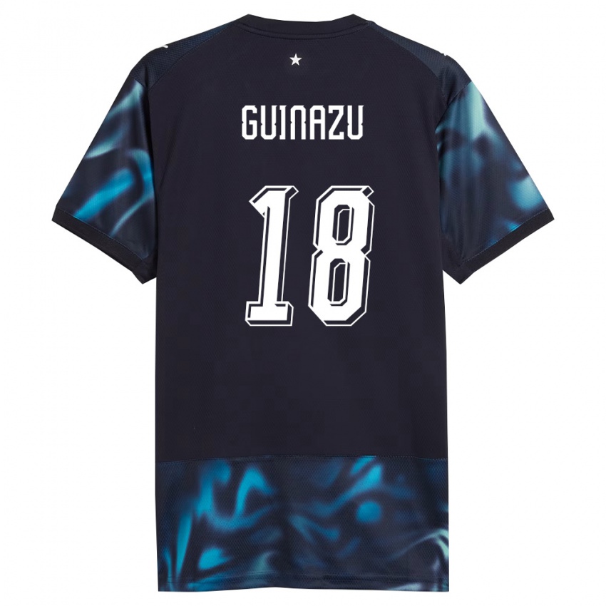 גברים פרגוואי Lucas Guiñazú #18 כהה כחול שמיים הרחק ג'רזי 26-28 חולצה קצרה