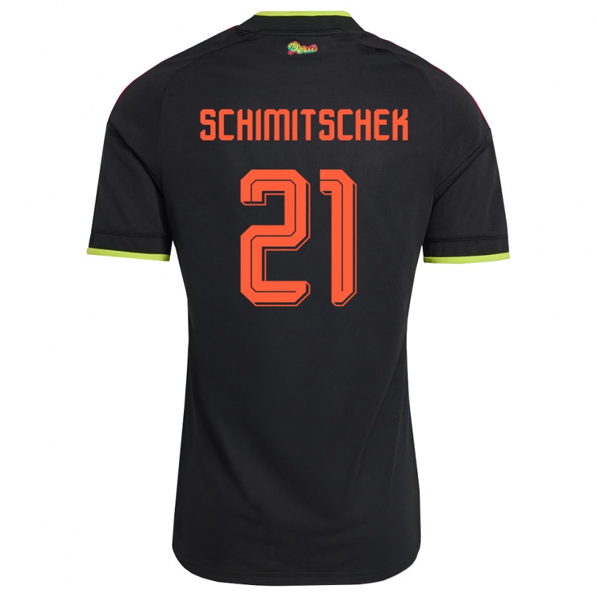 גברים פרו Ian Schimitschek #21 שחור צהוב ורוד הרחק ג'רזי 26-28 חולצה קצרה