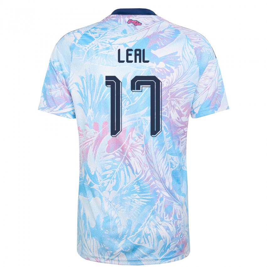 גברים קוסטה ריקה Yamil Leal #17 כחול שמיים כהה ורוד הרחק ג'רזי 26-28 חולצה קצרה