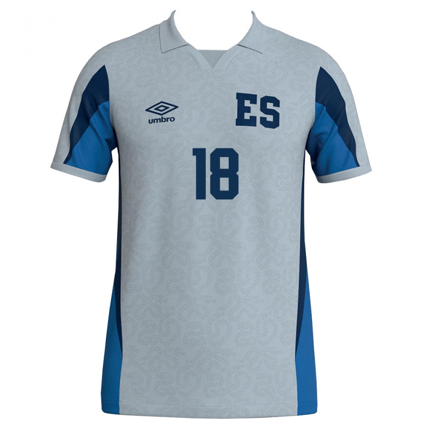 גברים אל סלוודור אדריאל מרטינז #18 לבן כחול שמיים הרחק ג'רזי 26-28 חולצה קצרה