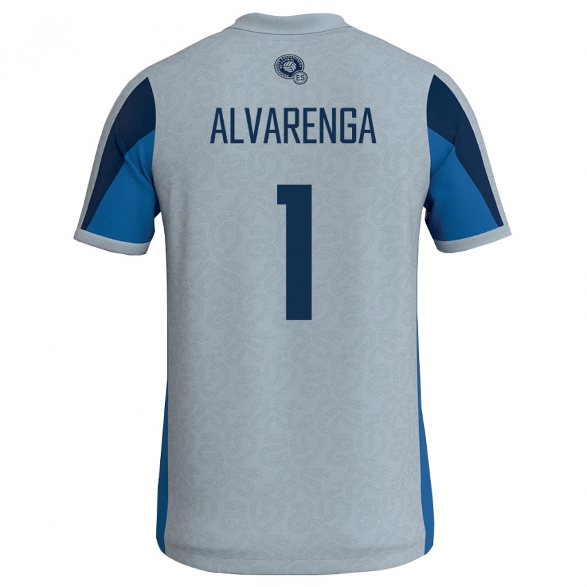 גברים אל סלוודור José Alvarenga #1 לבן כחול שמיים הרחק ג'רזי 26-28 חולצה קצרה