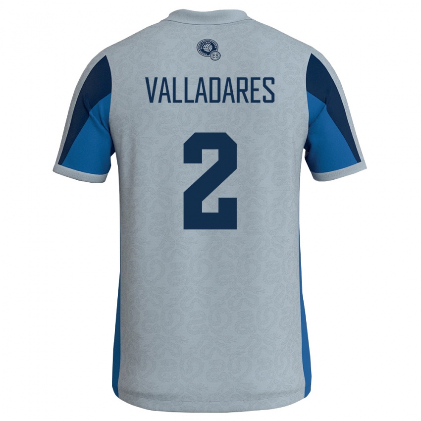 גברים אל סלוודור Edenilson Valladares #2 לבן כחול שמיים הרחק ג'רזי 26-28 חולצה קצרה