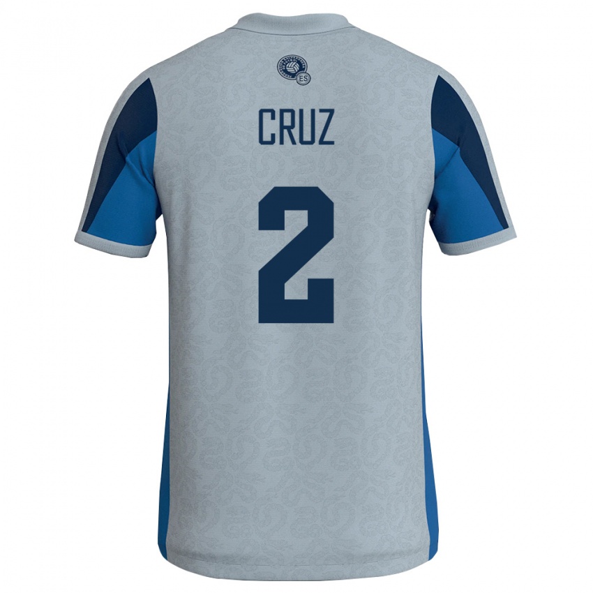 גברים אל סלוודור מלווין קרוז #2 לבן כחול שמיים הרחק ג'רזי 26-28 חולצה קצרה