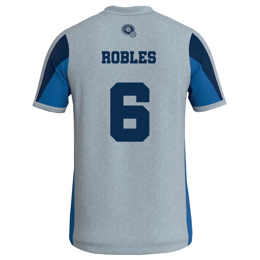 גברים אל סלוודור Joseph Robles #6 לבן כחול שמיים הרחק ג'רזי 26-28 חולצה קצרה