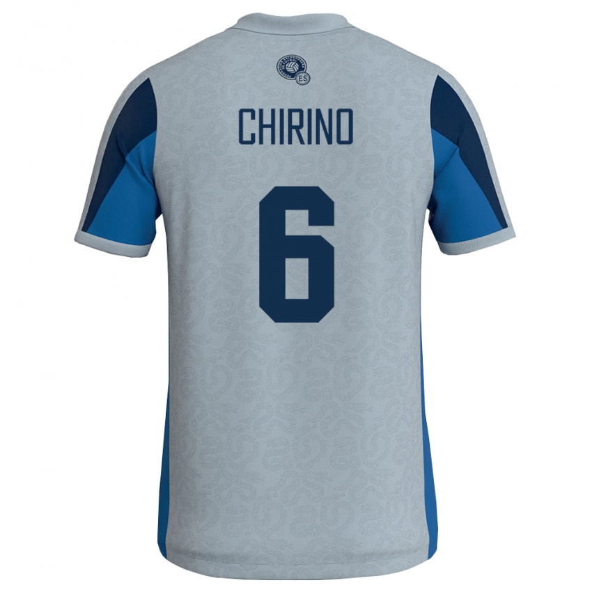 גברים אל סלוודור אלחנדרה צ'ירינו #6 לבן כחול שמיים הרחק ג'רזי 26-28 חולצה קצרה