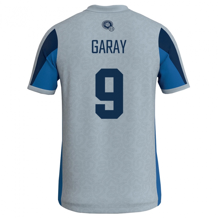 גברים אל סלוודור Carlos Garay #9 לבן כחול שמיים הרחק ג'רזי 26-28 חולצה קצרה