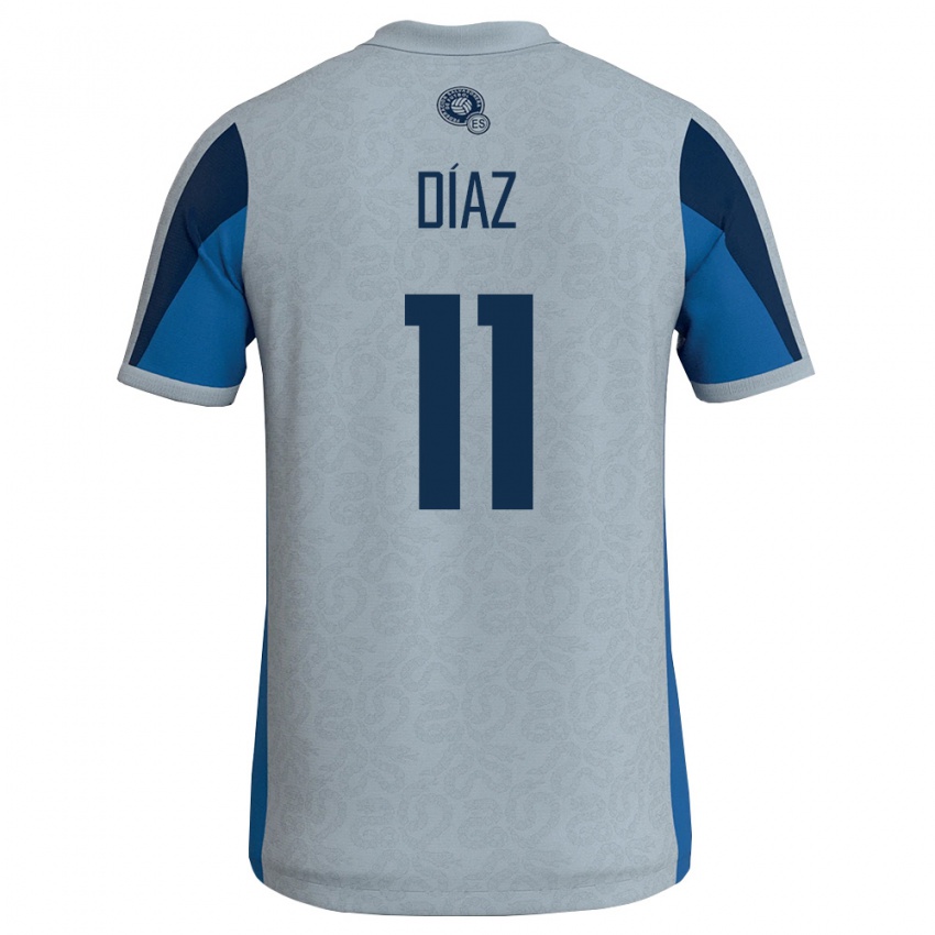 גברים אל סלוודור נלסון דיאס #11 לבן כחול שמיים הרחק ג'רזי 26-28 חולצה קצרה