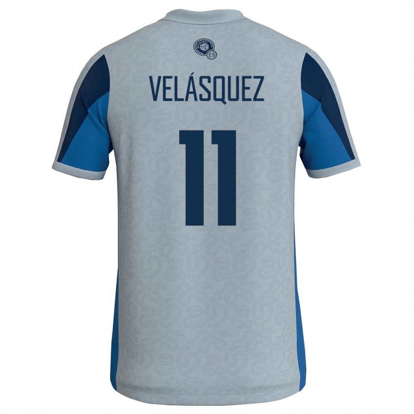 גברים אל סלוודור ג׳קלין ולאסקז #11 לבן כחול שמיים הרחק ג'רזי 26-28 חולצה קצרה