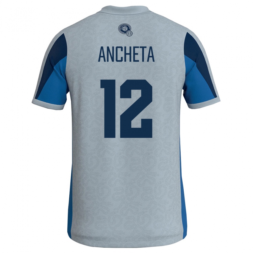 גברים אל סלוודור Jeffren Ancheta #12 לבן כחול שמיים הרחק ג'רזי 26-28 חולצה קצרה