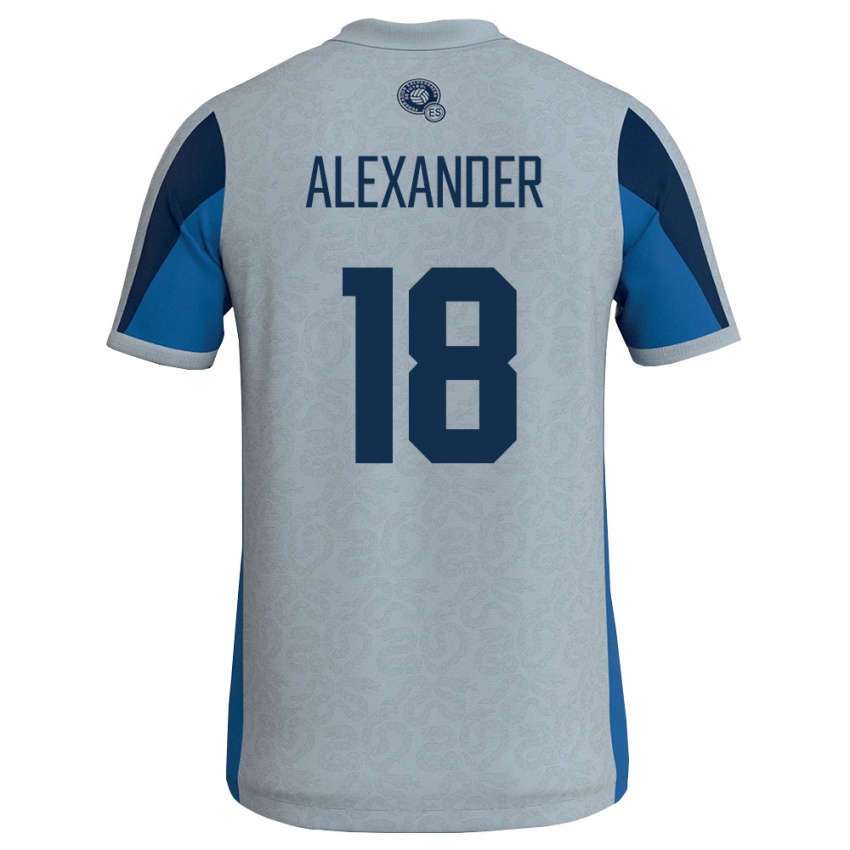 גברים אל סלוודור אלכסנדר אגילר #18 לבן כחול שמיים הרחק ג'רזי 26-28 חולצה קצרה