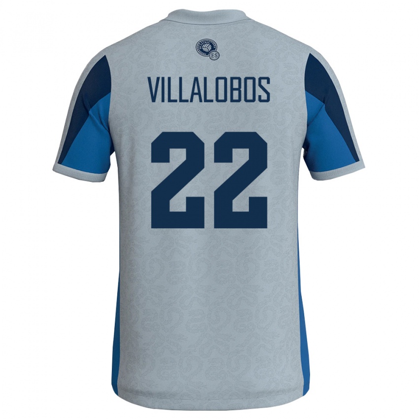 גברים אל סלוודור בנג'י ויאלובוס #22 לבן כחול שמיים הרחק ג'רזי 26-28 חולצה קצרה