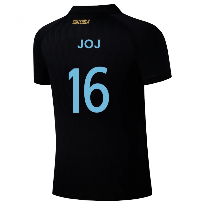 גברים גואטמלה José Joj #16 שחור כחול שמיים לבן הרחק ג'רזי 26-28 חולצה קצרה
