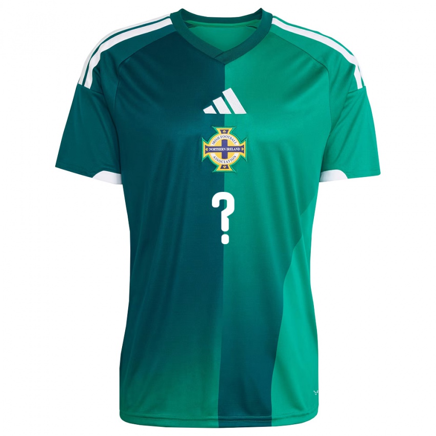 נשים צפון אירלנד השם שלך #0 ירוק לבן ג'רזי ביתית 26-28 חולצה קצרה