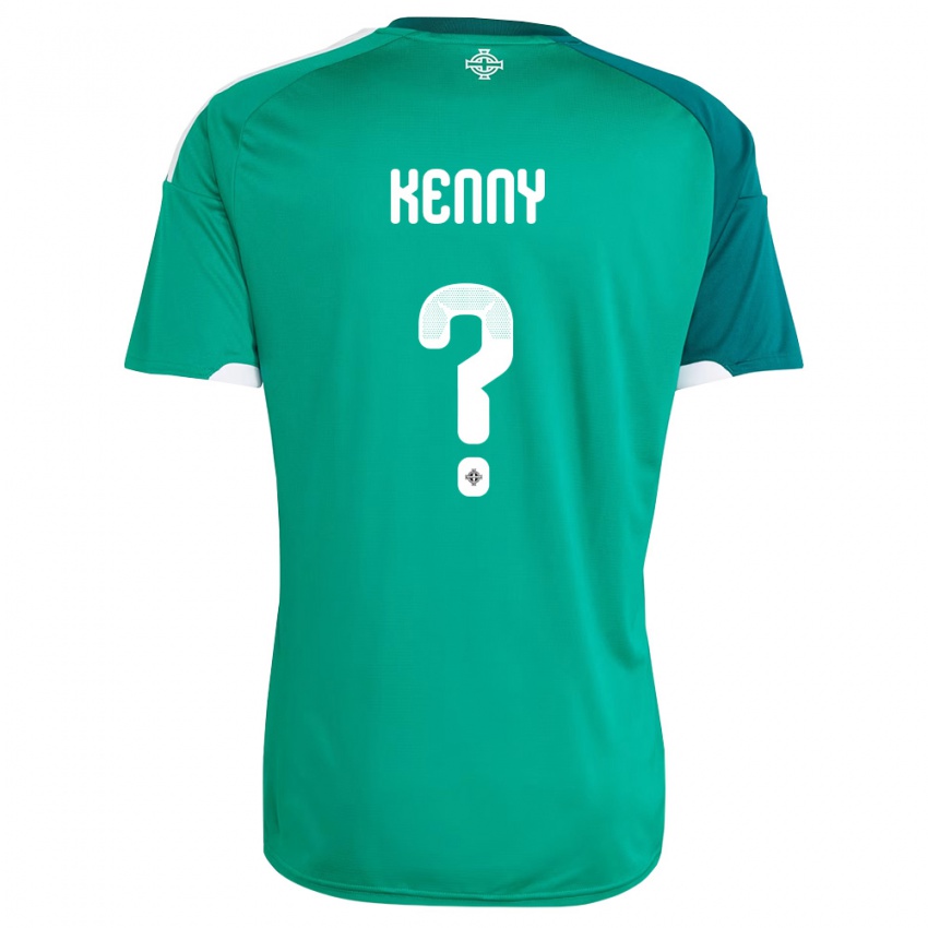 נשים צפון אירלנד אוון קני #0 ירוק לבן ג'רזי ביתית 26-28 חולצה קצרה