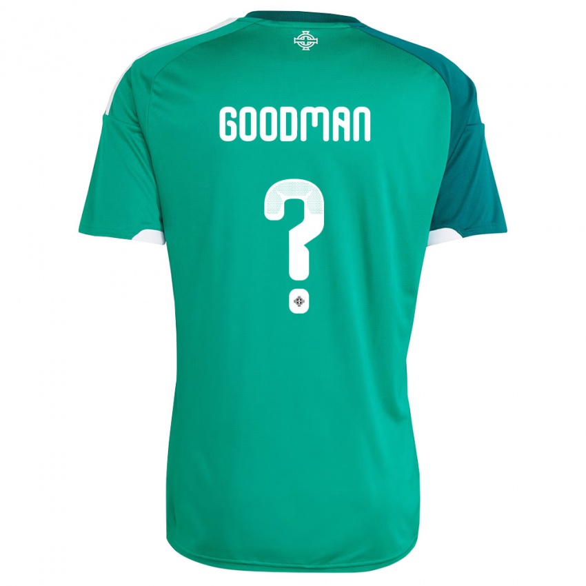נשים צפון אירלנד ג'ורג' גודמן #0 ירוק לבן ג'רזי ביתית 26-28 חולצה קצרה
