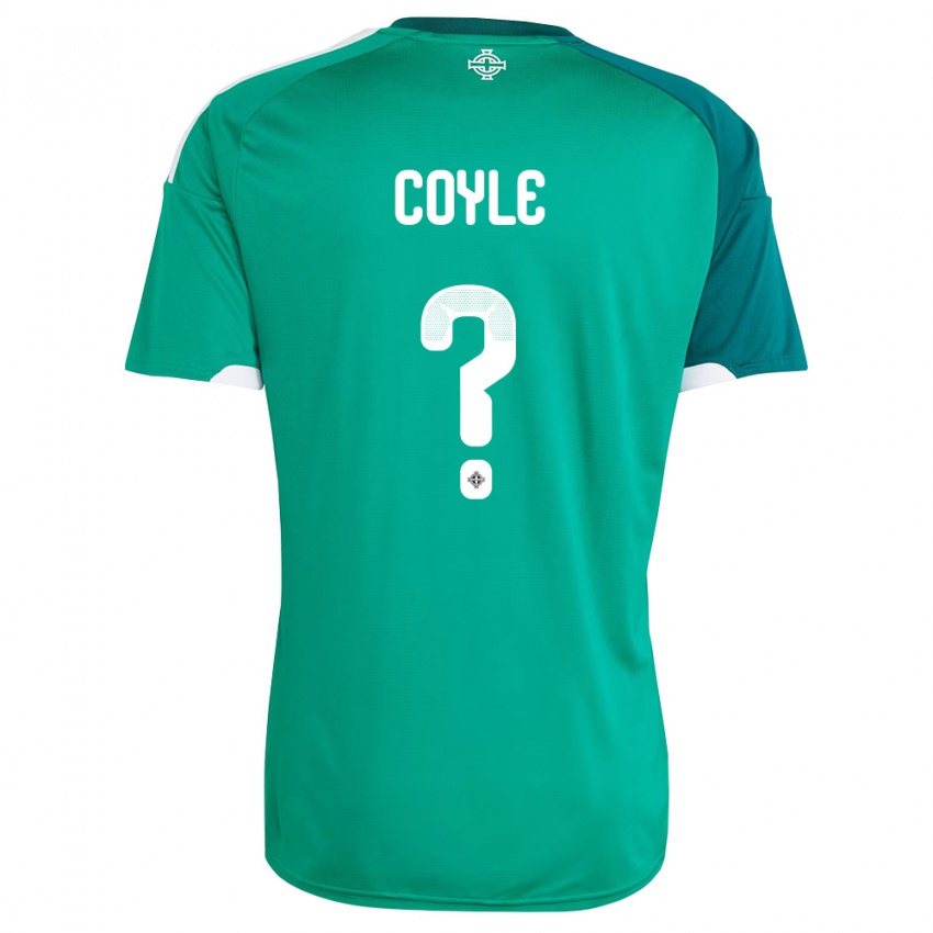 נשים צפון אירלנד כריסטיאן קויל #0 ירוק לבן ג'רזי ביתית 26-28 חולצה קצרה