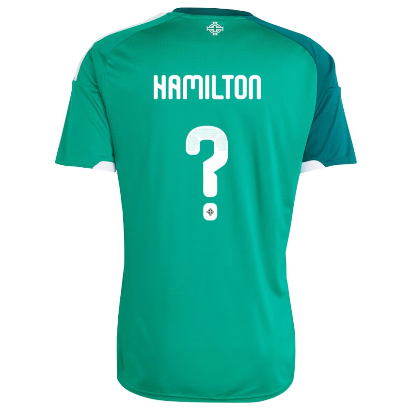 נשים צפון אירלנד סקוט המילטון #0 ירוק לבן ג'רזי ביתית 26-28 חולצה קצרה