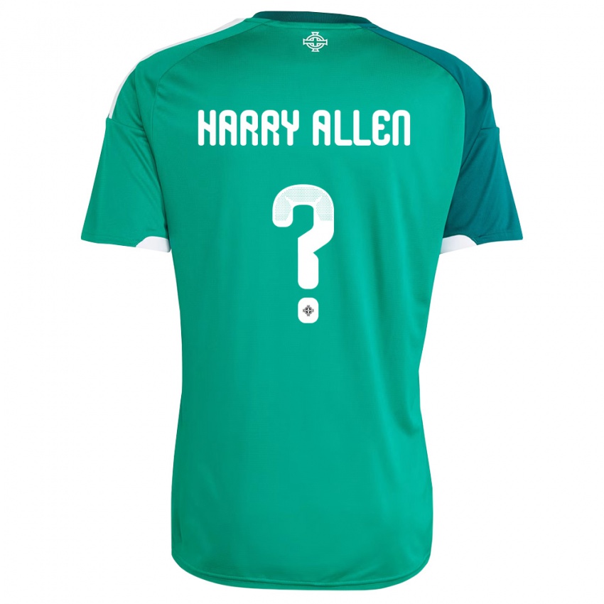 נשים צפון אירלנד הארי אלן #0 ירוק לבן ג'רזי ביתית 26-28 חולצה קצרה