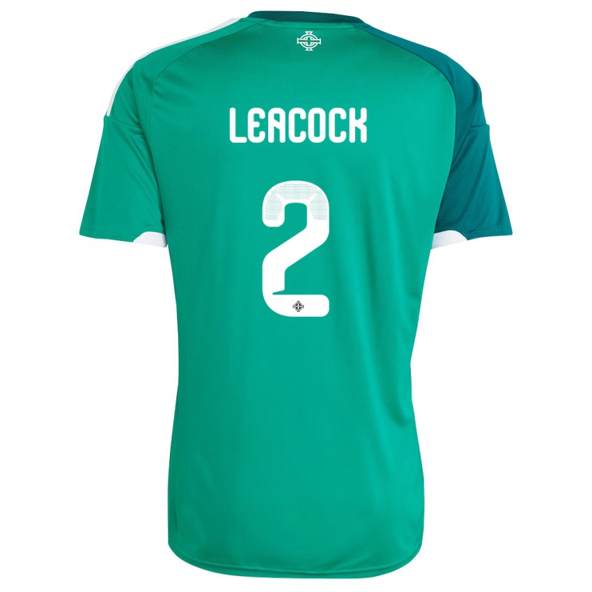 נשים צפון אירלנד קאלום ליקוק #2 ירוק לבן ג'רזי ביתית 26-28 חולצה קצרה