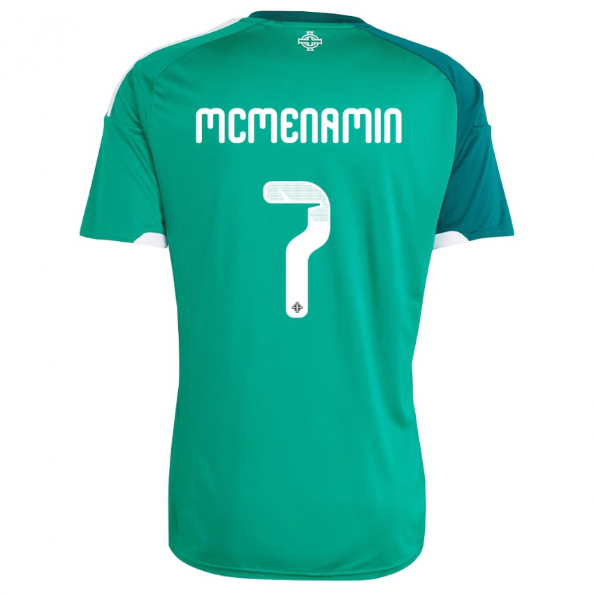 נשים צפון אירלנד קונור מקמנמין #7 ירוק לבן ג'רזי ביתית 26-28 חולצה קצרה