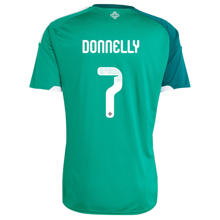 נשים צפון אירלנד קאולן דונלי #7 ירוק לבן ג'רזי ביתית 26-28 חולצה קצרה