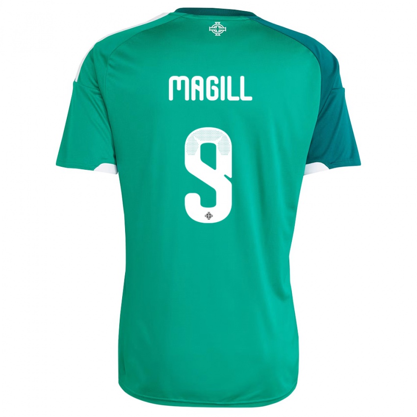 נשים צפון אירלנד סימון מגיל #9 ירוק לבן ג'רזי ביתית 26-28 חולצה קצרה