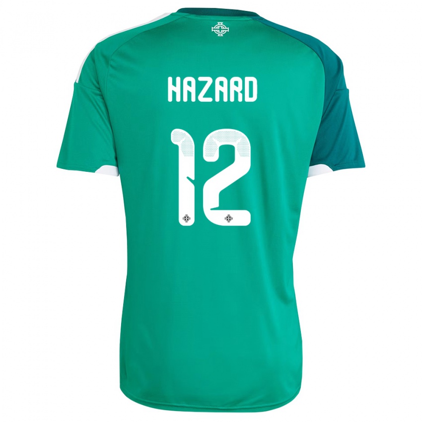 נשים צפון אירלנד קונור האזרד #12 ירוק לבן ג'רזי ביתית 26-28 חולצה קצרה